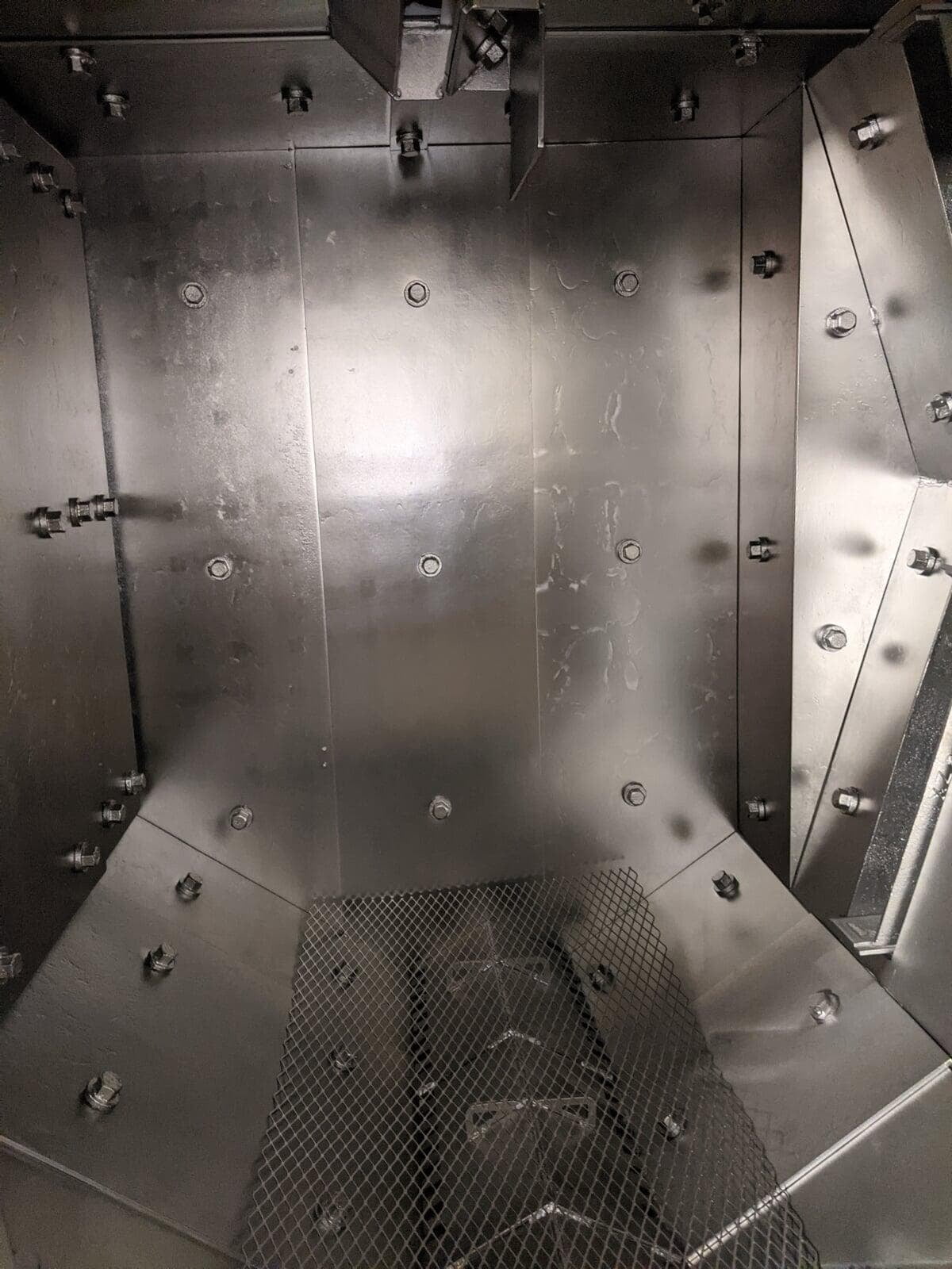 Inside Blast Cabinet